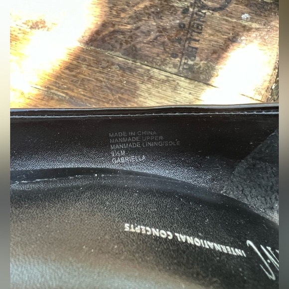 INC Gabriella Black Patent Leather peep toe 3" heels size 9.5 M - Picture 7 of 8